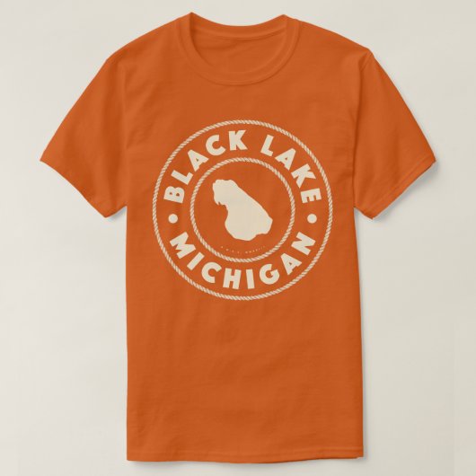 Black Lake Michigan Circle Tan T-shirt (Design voorkant)