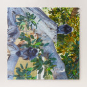 Black Langur Monkeys Eating, Jigzaag Puzzle Legpuzzel (Horizontaal)
