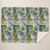 Black Langur Monkeys Eating, Lge Sherpa Blanket Sherpa Deken (Voorkant (horizontaal))