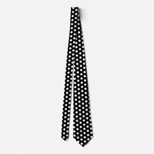 Black Large Polka Dot Stropdas (Achterkant)