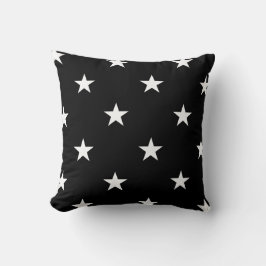Black Large Stars Pillow Kussen