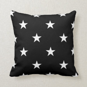 Black Large Stars Pillow Kussen