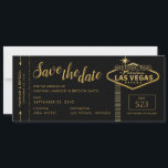 Black Las Vegas Boarding Pass Save the Date Kaart<br><div class="desc">Het huwelijk in Fabulous Las Vegas is een teken in chic gold en black boarding pass plane ticket behalve de date card. De gasten zijn blij dat ze deze leuke doelbruiloft krijgen, behalve de dadels voor Vegas bruiloft. Bijna alles op deze sjabloon van het Boarding Pass van Las Vegas kan...</div>
