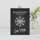 Black Las Vegas Passport Bewaar de datum Save The Date (Staand voorkant)