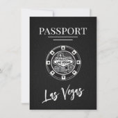 Black Las Vegas Passport Bewaar de datum Save The Date (Voorkant)