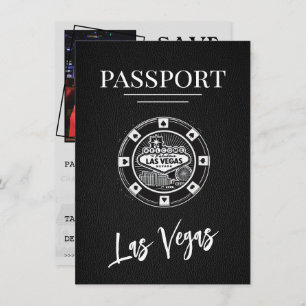 Black Las Vegas Passport Bewaar de datum Save The Date