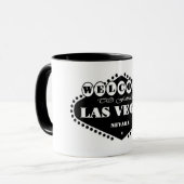 BLACK Las Vegas Sign Ringer T Mok (Voorkant links)