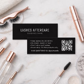 Black Lash Nazorgkaart met QR-code Modern Mini Visitekaartje