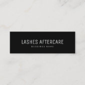 Black Lash Nazorgkaart met QR-code Modern Mini Visitekaartje (Voorkant)