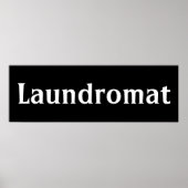 Black Laundromat Wall Art Poster Afdrukken (Voorkant)