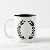 Black Laurel Krans Klassieke Overwinning. Tweekleurige Koffiemok (Links)