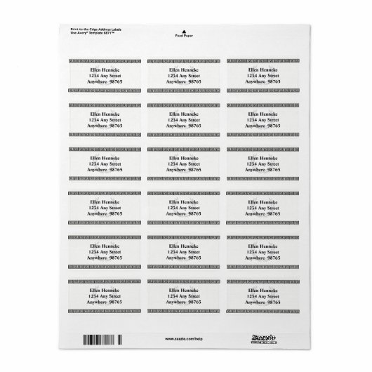 Black Laurel Wreath Etiket (Full Sheet)