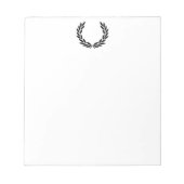 Black Laurel Wreath Notitieblok (Voorkant)