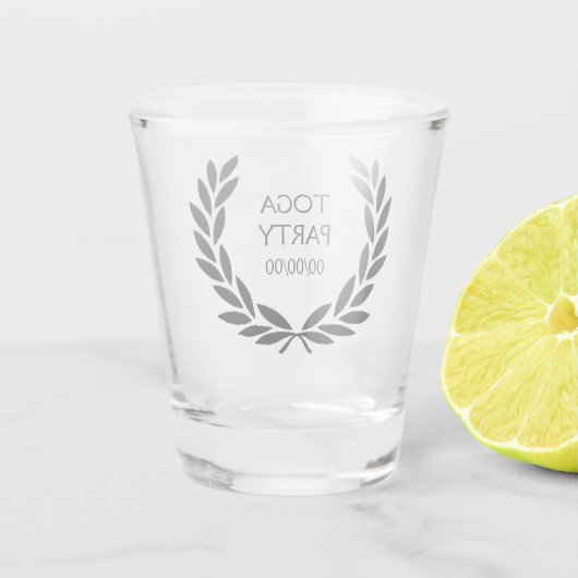 Black Laurel Wreath Shot Glas (Achterkant)