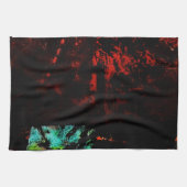 Black lava abstract kitchen towels,Dark abstract Theedoek (Horizontaal)