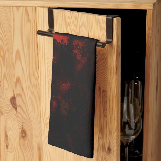 Black lava abstract kitchen towels,Dark abstract Theedoek (Derde Gevouwen)