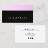 Black Lavender Ombre Beauty Salon Visitekaartje (Voorkant / Achterkant)