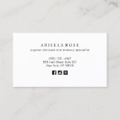 Black Lavender Ombre Beauty Salon Visitekaartje (Achterkant)