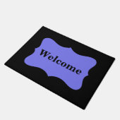 Black Lavender Paars Welkomstwoord Deurmat (Schuin)