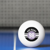Black & Lavender Sports Jersey Custom Name Number Pingpongbal (Net)