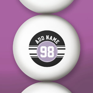Black & Lavender Sports Jersey Custom Name Number Pingpongbal