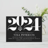 Black Law School afstudeerfeest Kaart (Staand voorkant)