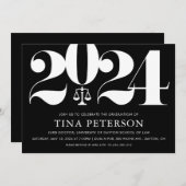 Black Law School afstudeerfeest Kaart (Voorkant / Achterkant)