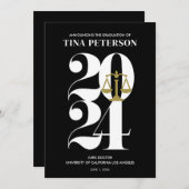 Black Law School Afstuderen Kaart (Voorkant / Achterkant)