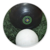 Black Lawn Bowl en Jack Keramische Knop (Voorkant)