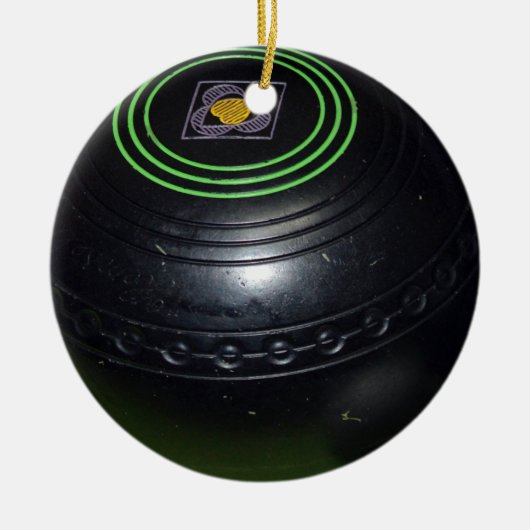 Black Lawn Bowl Keramisch Ornament (Voorkant)