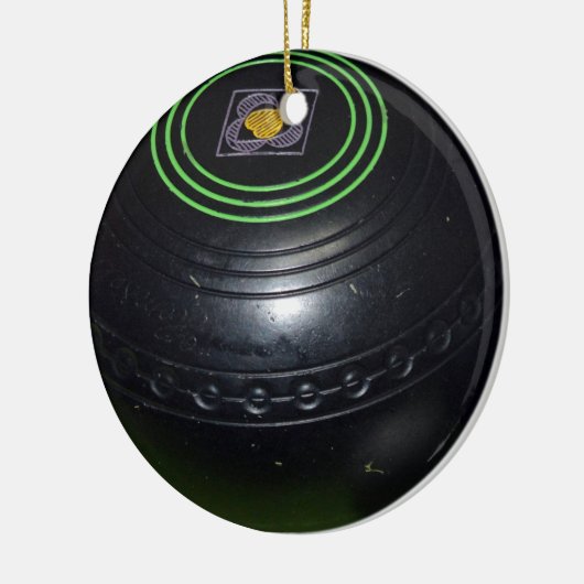Black Lawn Bowl Keramisch Ornament (Links)