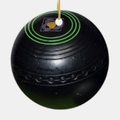 Black Lawn Bowl Keramisch Ornament (Achterkant)