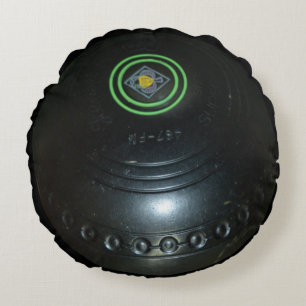 Black Lawn Bowl Rond Kussen