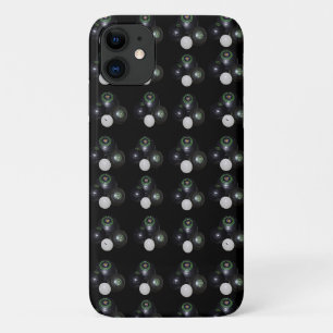 Black Lawn Bowls And Jacks Pattern, Case-Mate iPhone Case