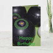 Black Lawn Bowls, Birthday Kaart (Voorkant)