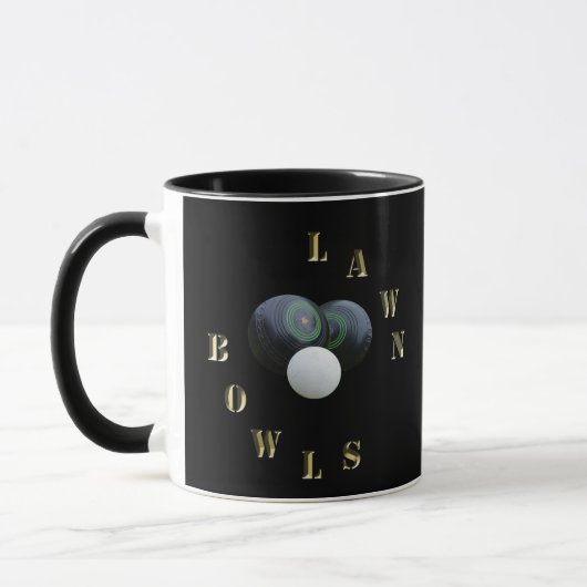 Black Lawn Bowls, Coffee Mok (Links)