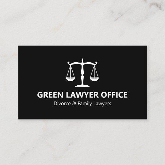Black Lawyer Law Kantoor Visitekaartje (Voorkant)