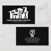 Black Layer White Home Handyman Tools Visitekaartje (Voorkant / Achterkant)