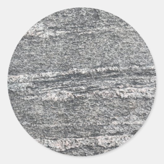 Black Layered Sediment Rock Surface Ronde Sticker (Voorkant)