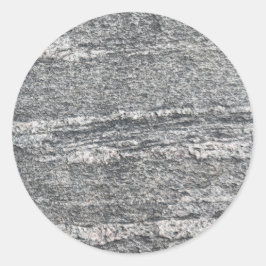 Black Layered Sediment Rock Surface Ronde Sticker