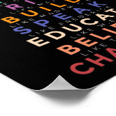 Black Leader Dream Like Leaders onderwijzen zwarte Poster (Hoek)