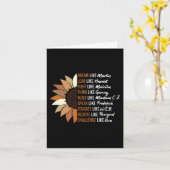 Black Leader Zwart Geschiedenis Maand Droom Zoals  Kaart (Gele Bloem)