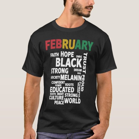 Black Leaders BLM Melanin Pride Afro Black History T-shirt (Voorkant)
