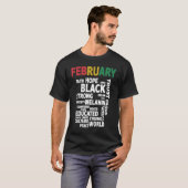 Black Leaders BLM Melanin Pride Afro Black History T-shirt (Voorkant volledig)