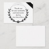 Black Leaf Hartelijk dank Notitiekaartje (Voorkant / Achterkant)