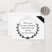 Black Leaf Hartelijk dank Notitiekaartje (Voorkant / Achterkant in situ)