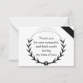 Black Leaf Hartelijk dank Notitiekaartje (Voorkant)