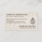 Black Leaf Shadow Forest Tree Rustin Pine Cone Visitekaartje (Achterkant)