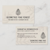 Black Leaf Shadow Forest Tree Rustin Pine Cone Visitekaartje (Voorkant / Achterkant)