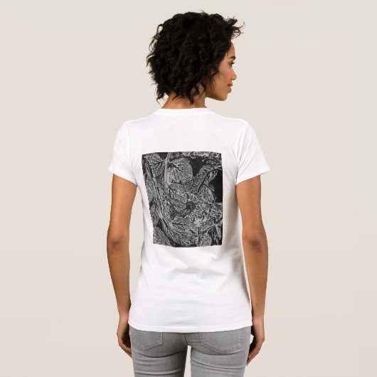 Black leafs t-shirt (Achterkant volledig)